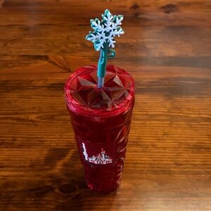Starbucks Walt Disney World Parks Christmas Holiday Travel Tumbler with Straw